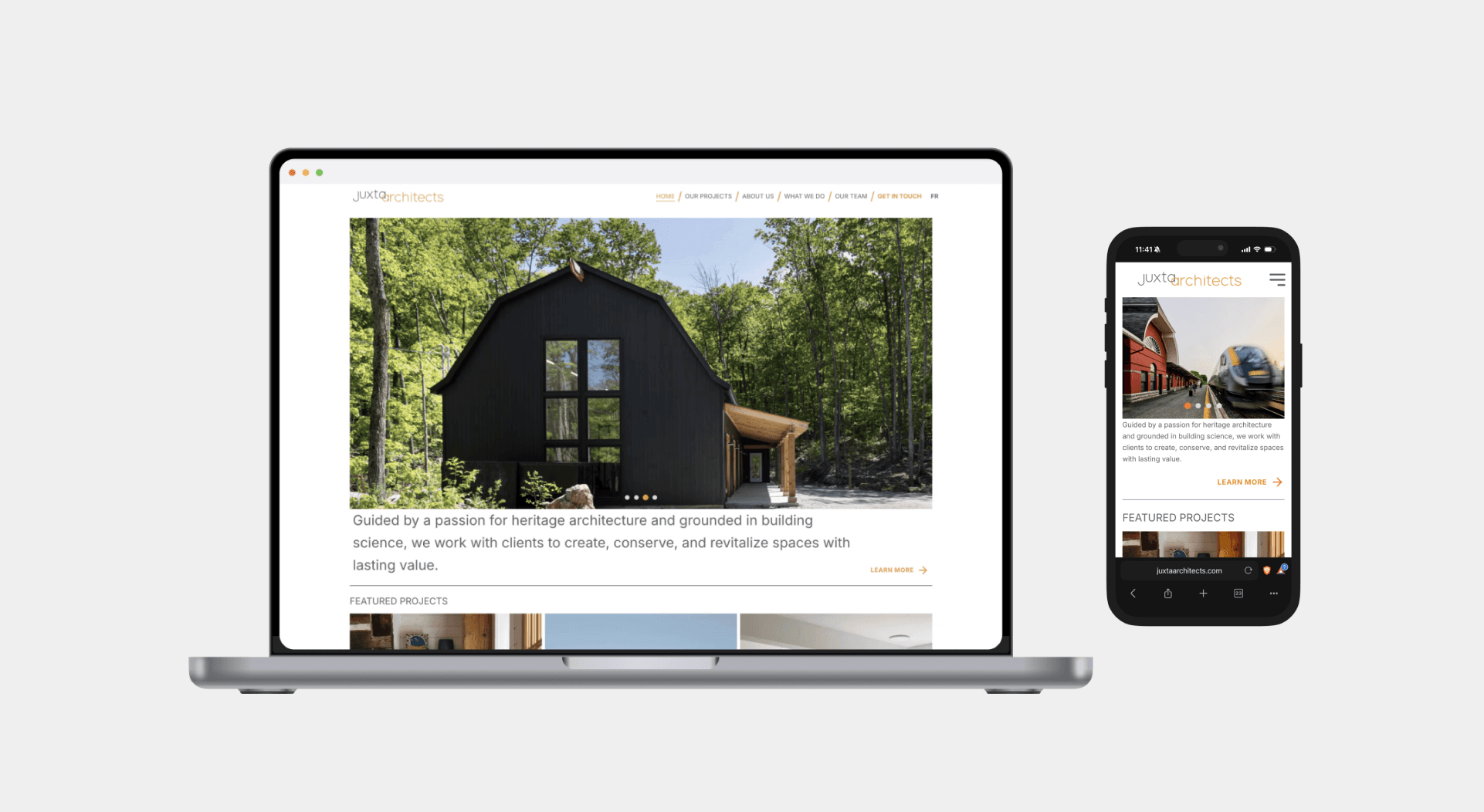 Above, a view of the responsive design I added as part of the new platform